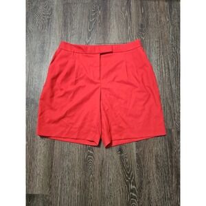 Anne Klein‎ Women's Size 10 Red Chino Pleated Shorts